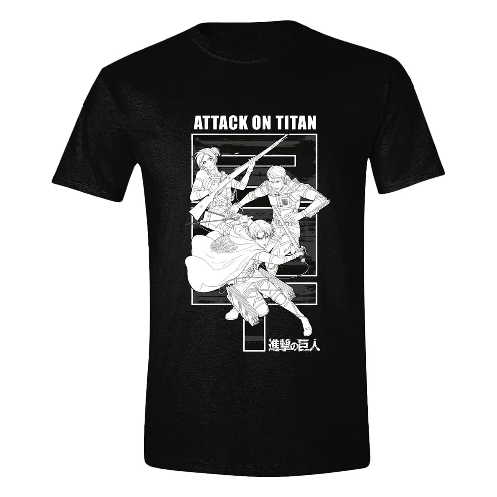 Attack on Titan Monochrome Trio T-shirt Produktfoto
