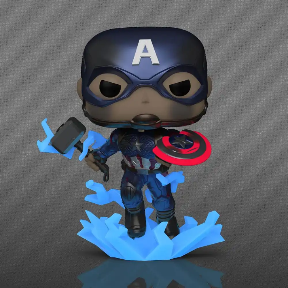 Avangers Endgame POP! Vinyl Figur Captain America w/Hammer (GW) (MT) 9 cm Produktfoto