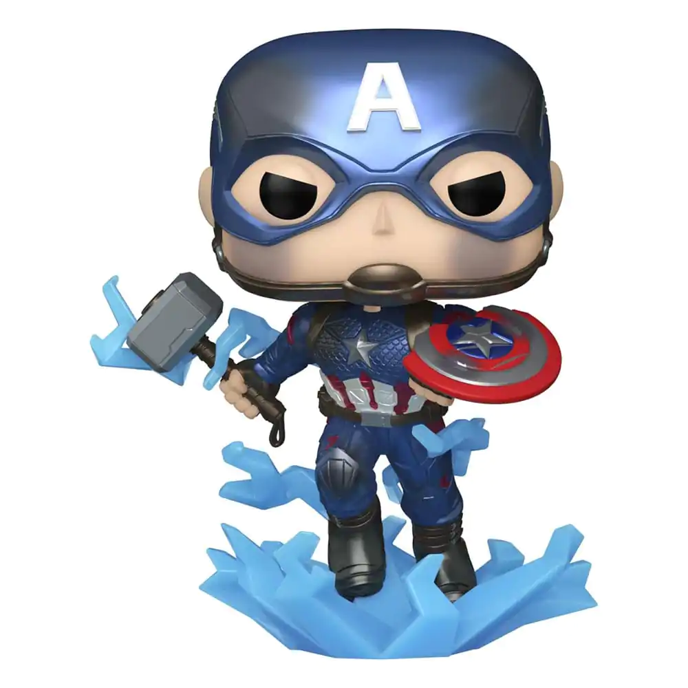 Avangers Endgame POP! Vinyl Figur Captain America w/Hammer (GW) (MT) 9 cm Produktfoto