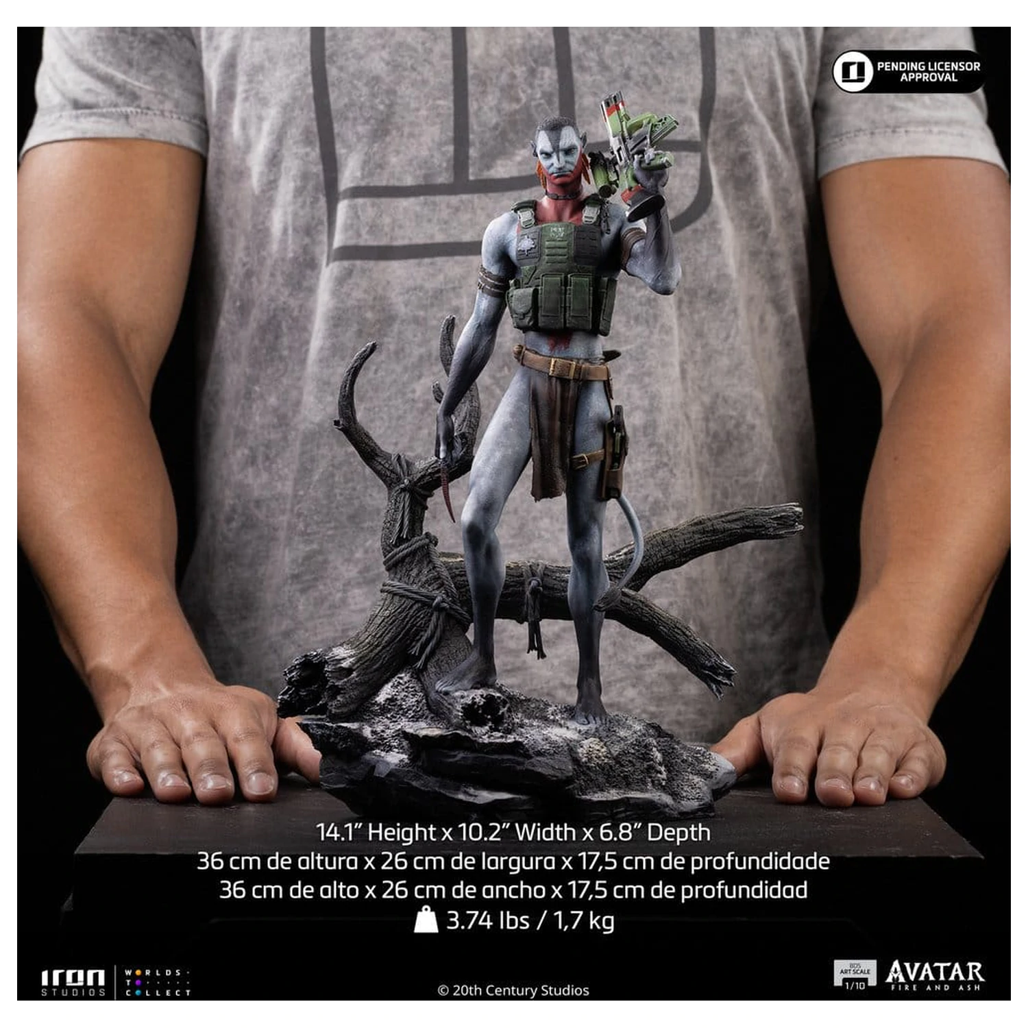 Avatar 3: Fire and Ash Art Scale Statue 1/10 Miles Quaritch 36 cm Produktfoto