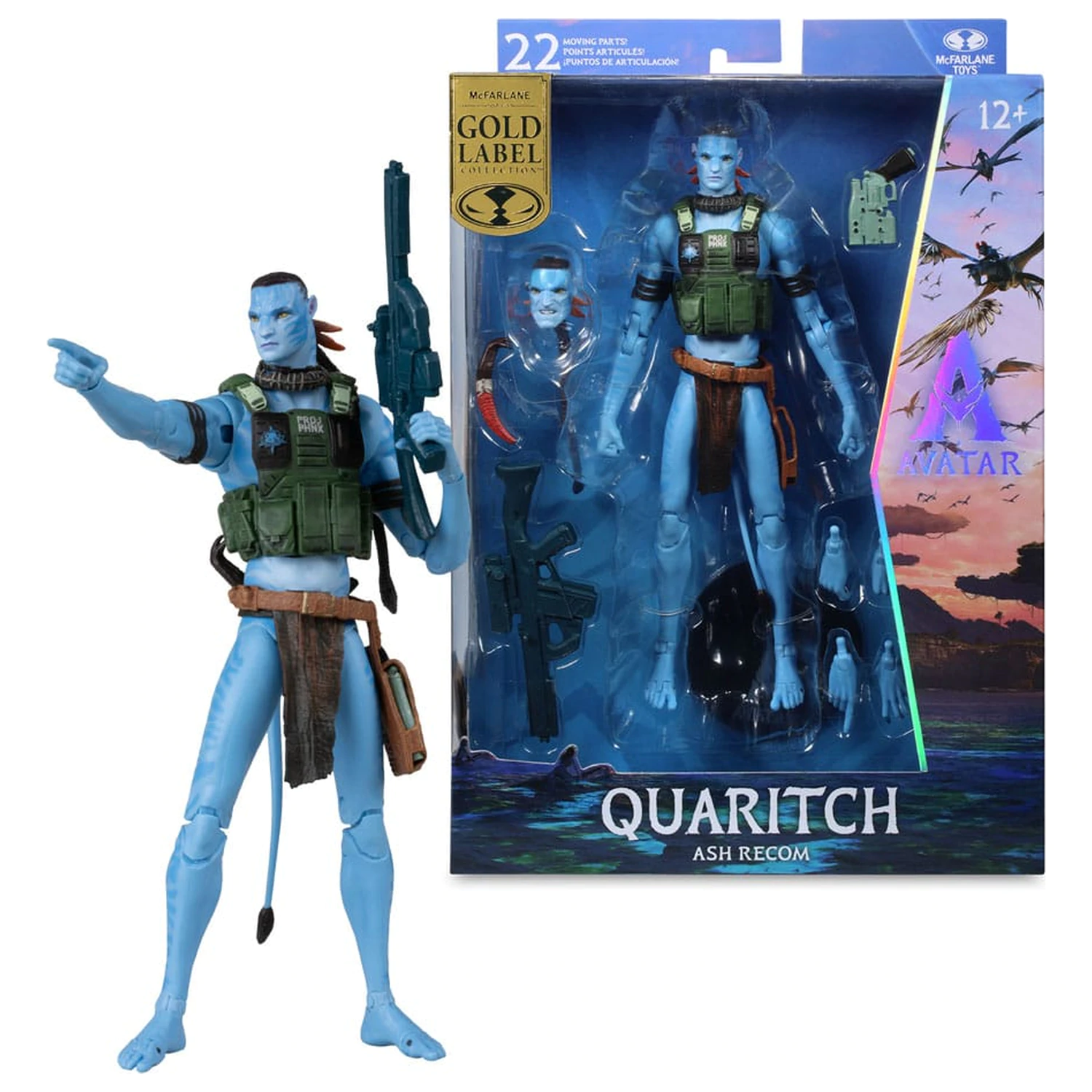 Avatar: Fire and Ash Action Figur Quaritch (Ash Recom) (Gold Label) 18 cm Produktfoto