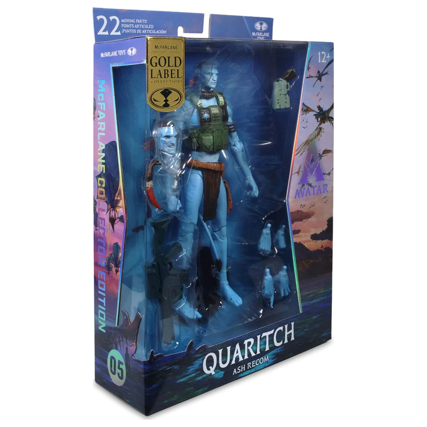 Avatar: Fire and Ash Action Figur Quaritch (Ash Recom) (Gold Label) 18 cm Produktfoto