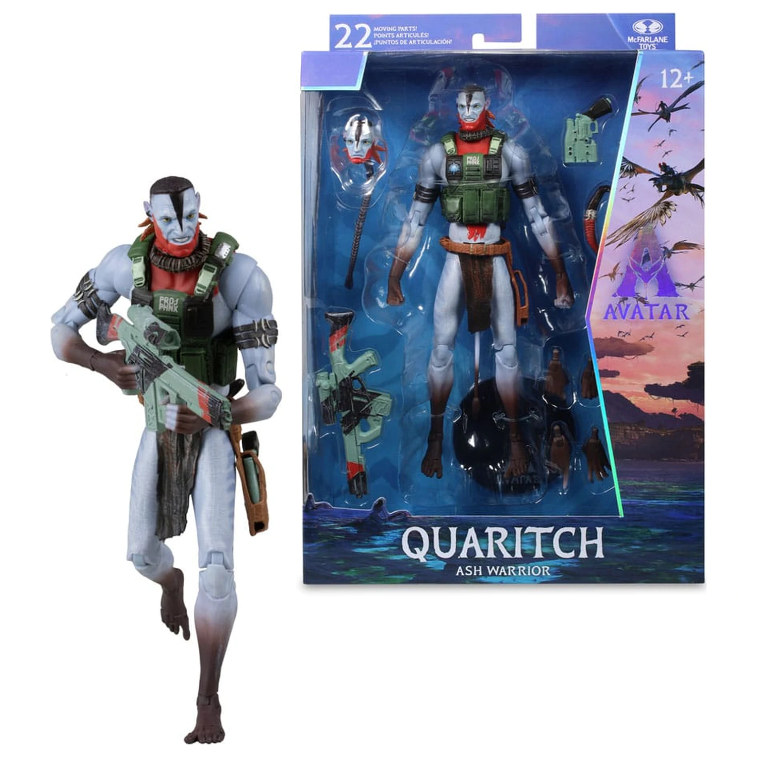 Avatar: Fire and Ash Action-Figur Recom Quaritch (Ash Warrior) 18 cm Produktfoto