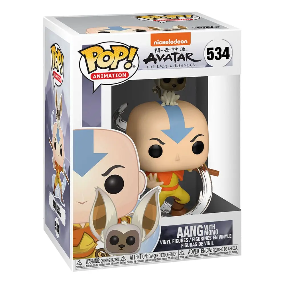 Avatar Der Herr der Element POP! Animation Vinyl Figur Aang w/ Momo 9 cm termékfotó