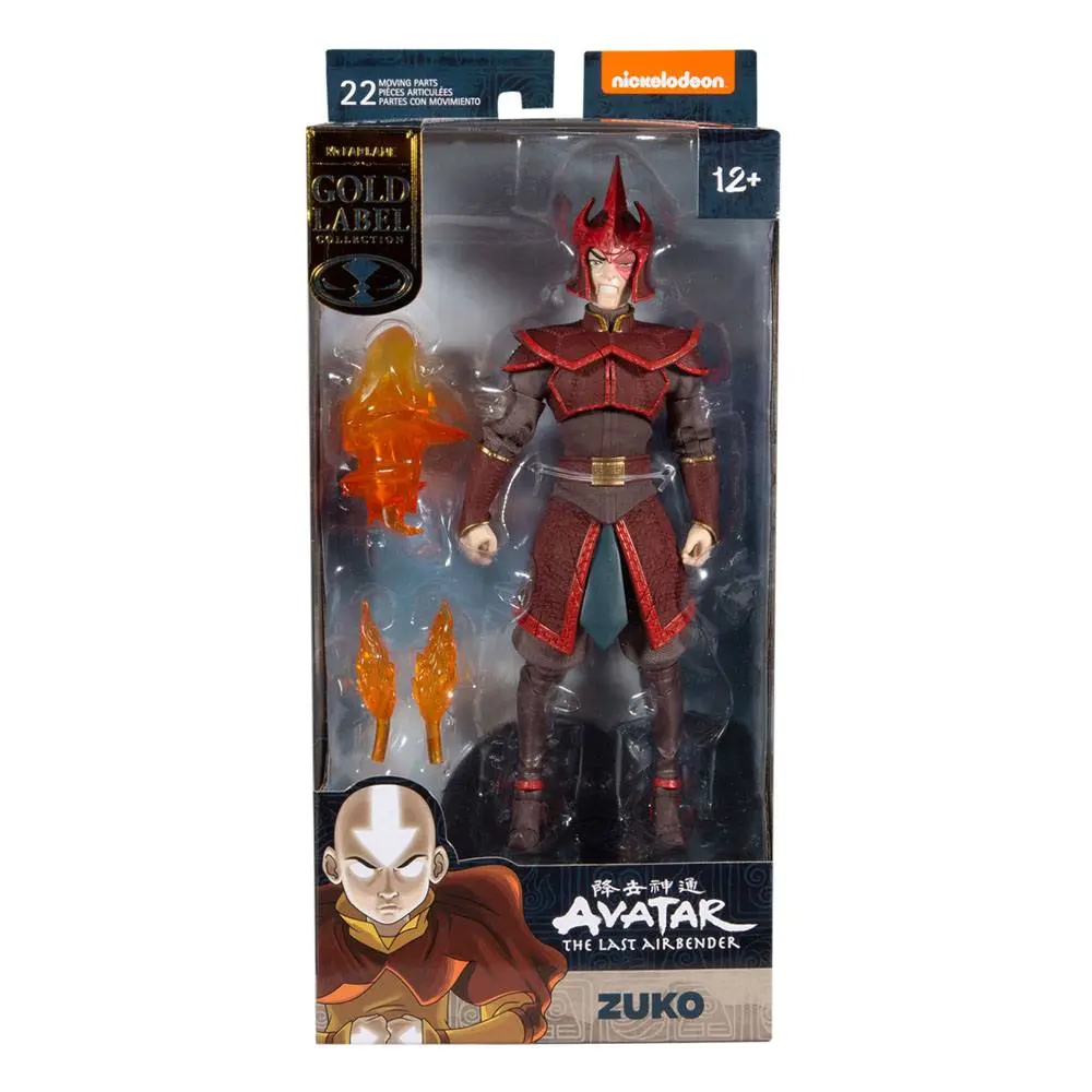 Avatar - Der Herr der Elemente Actionfigur Prince Zuko Helmeted (Gold Series) 18 cm Produktfoto