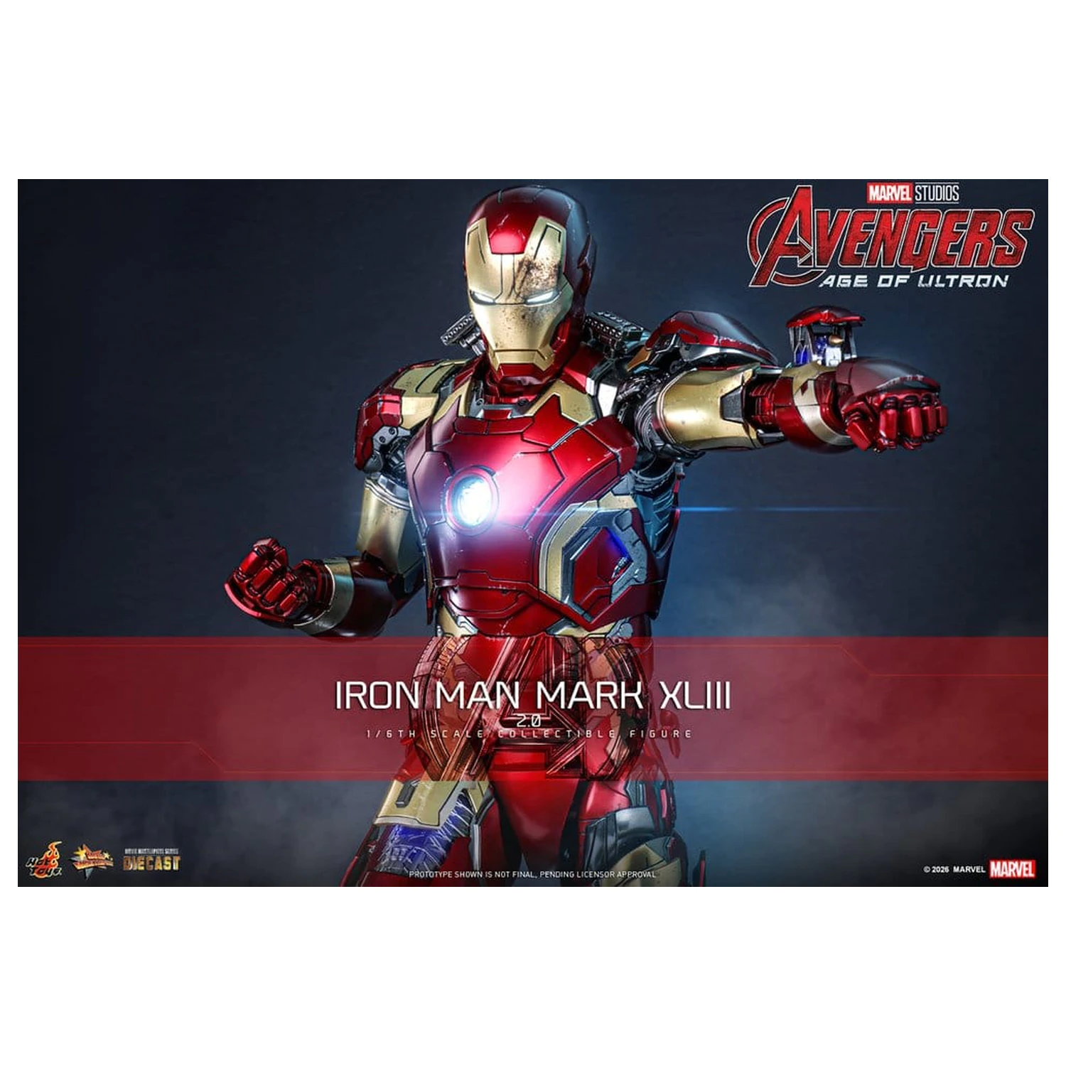 Avengers: Age of Ultron Film Meisterstück Diecast Actionfigur 1/6 Iron Man Mark XLIII (2.0) 32 cm Produktfoto