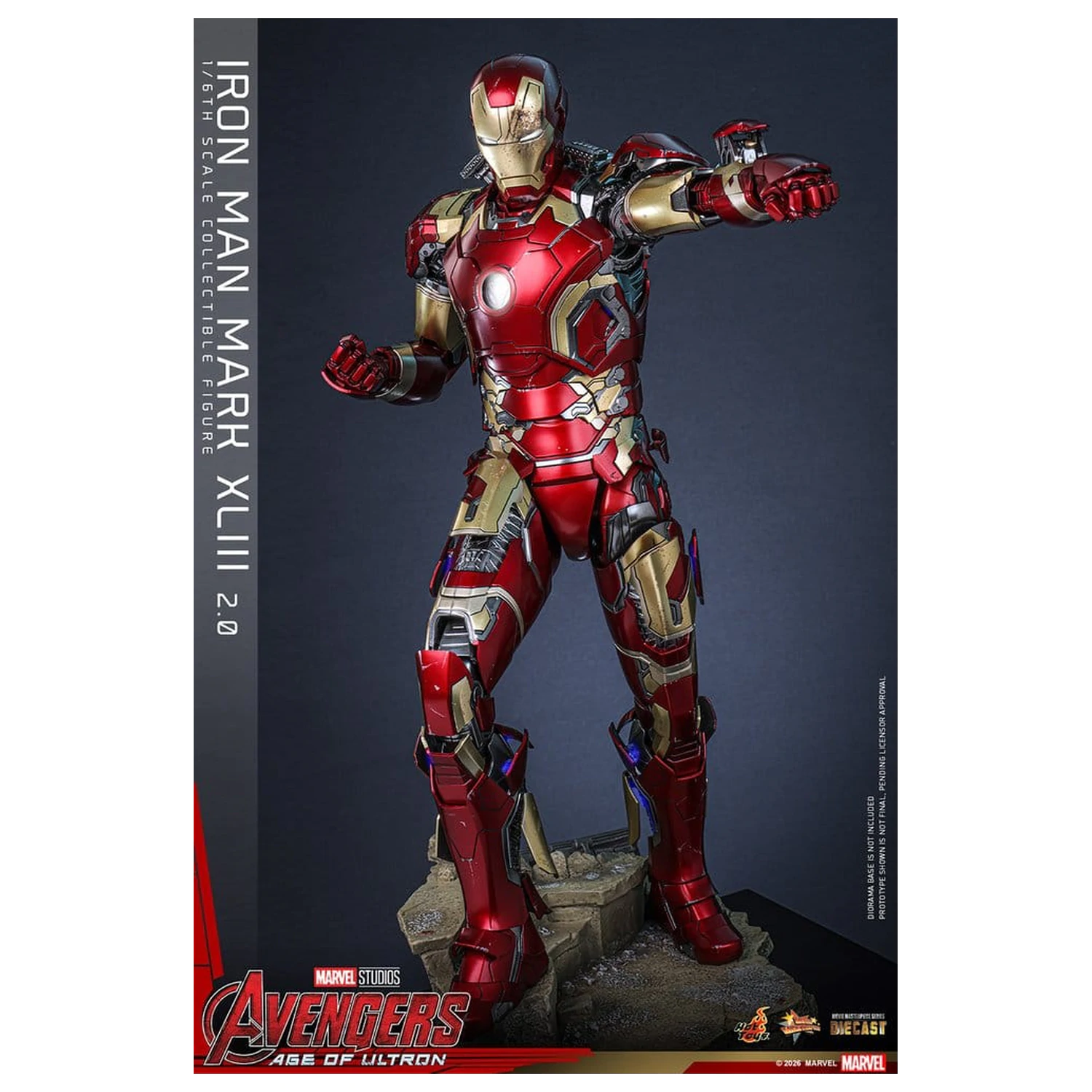 Avengers: Age of Ultron Film Meisterstück Diecast Actionfigur 1/6 Iron Man Mark XLIII (2.0) 32 cm Produktfoto