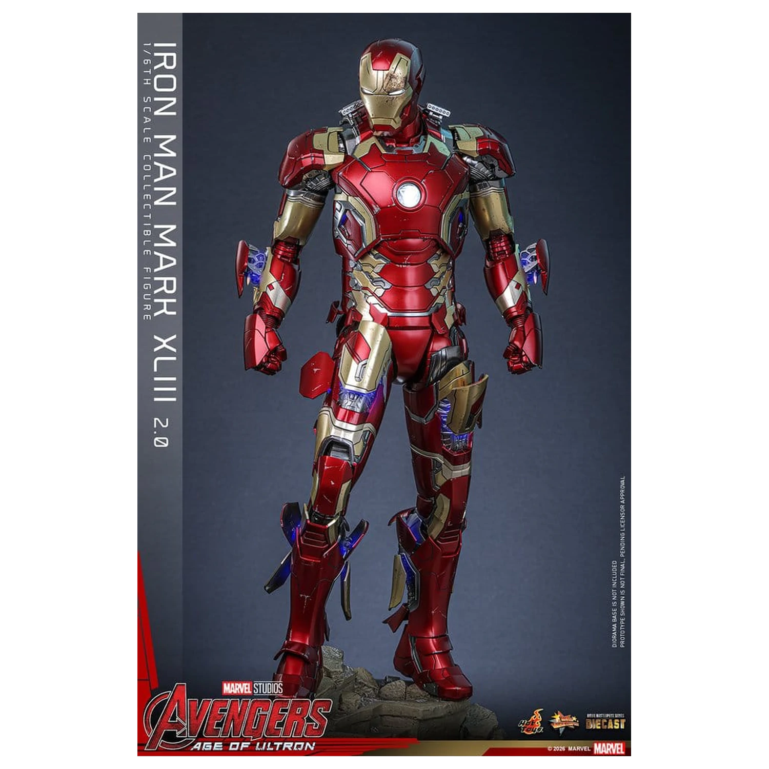 Avengers: Age of Ultron Film Meisterstück Diecast Actionfigur 1/6 Iron Man Mark XLIII (2.0) 32 cm Produktfoto