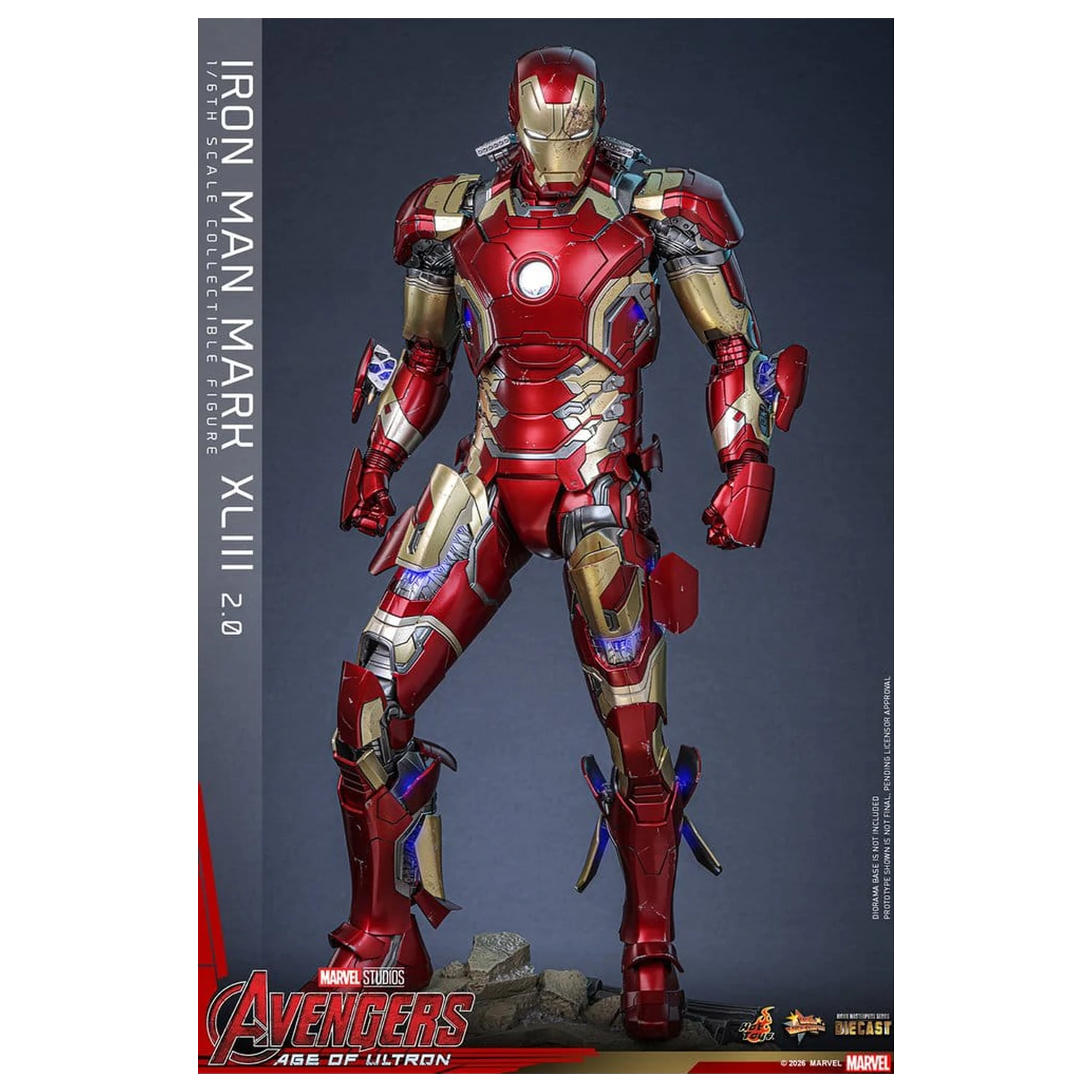 Avengers: Age of Ultron Film Meisterstück Diecast Actionfigur 1/6 Iron Man Mark XLIII (2.0) 32 cm Produktfoto
