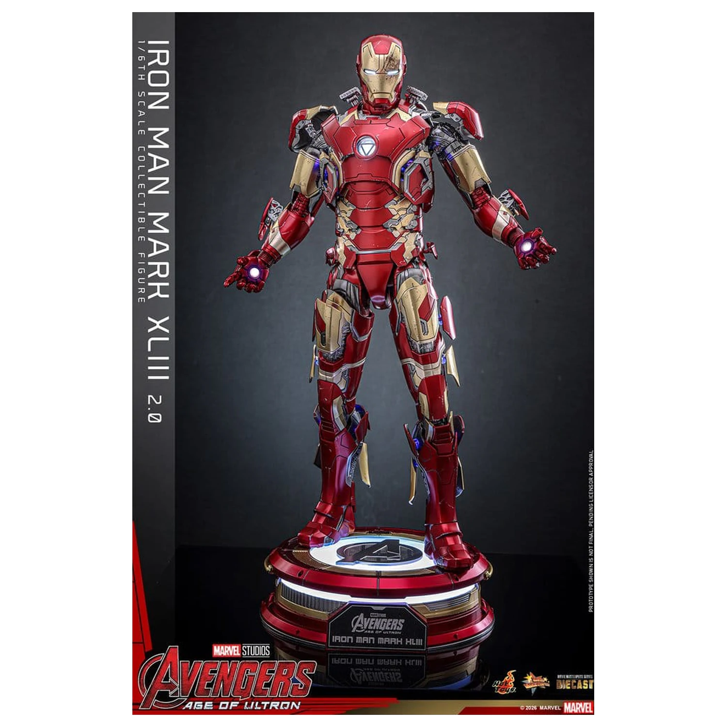 Avengers: Age of Ultron Film Meisterstück Diecast Actionfigur 1/6 Iron Man Mark XLIII (2.0) 32 cm Produktfoto