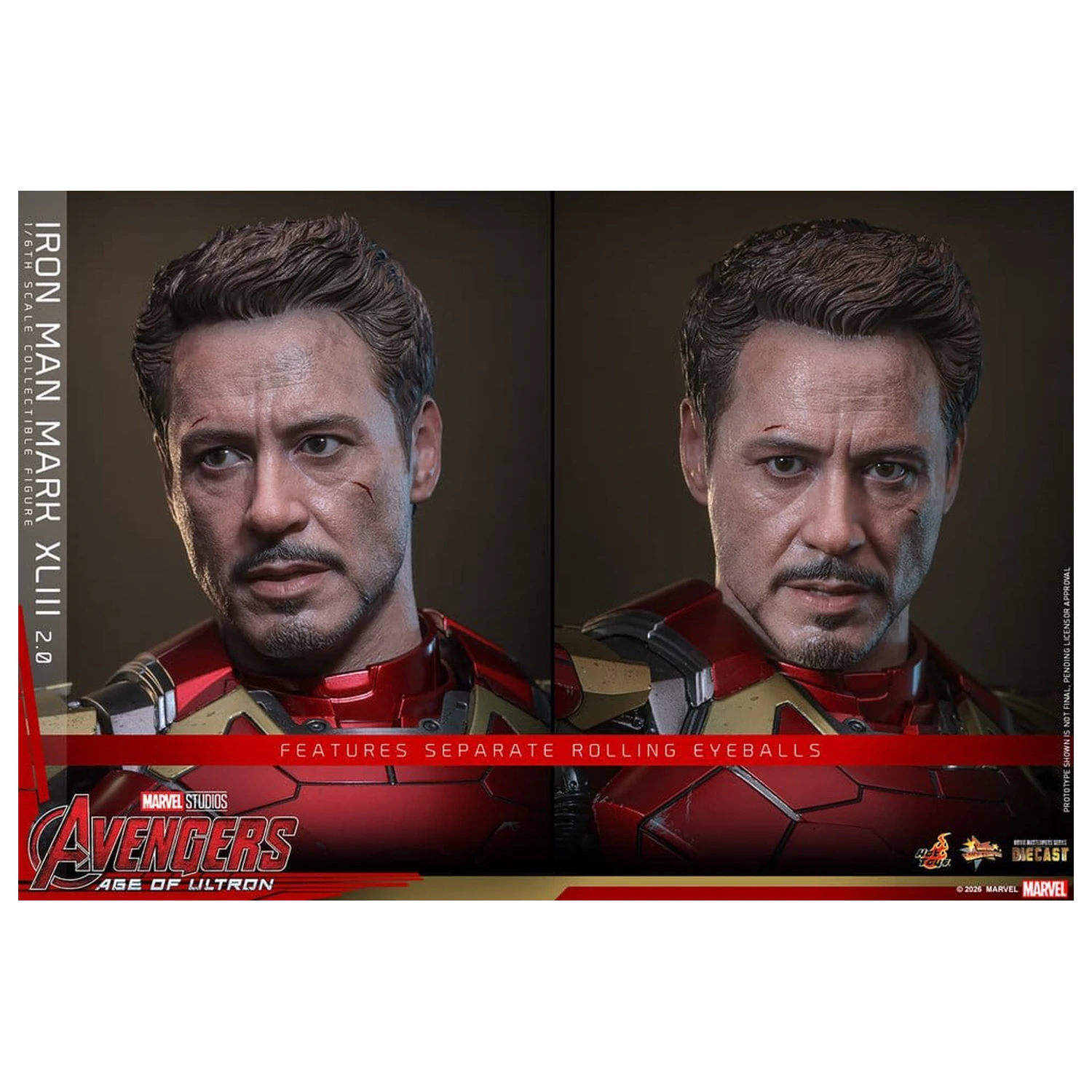 Avengers: Age of Ultron Film Meisterstück Diecast Actionfigur 1/6 Iron Man Mark XLIII (2.0) 32 cm Produktfoto