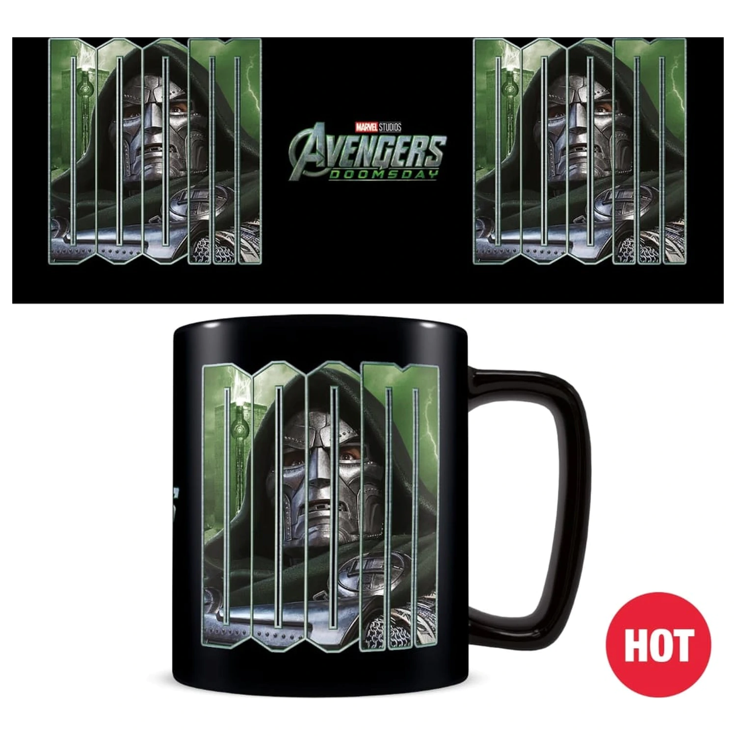 Avengers Doomsday Doctor Doom Tasse hitzeändernd Produktfoto