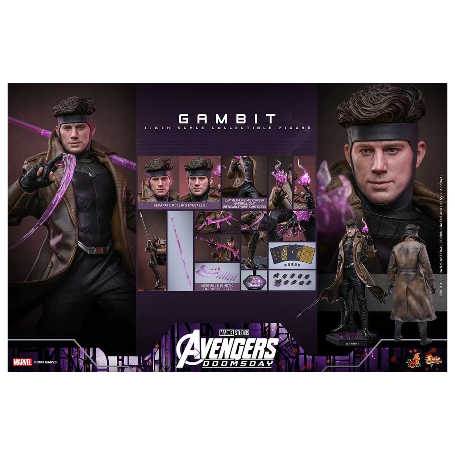 Avengers: Doomsday Film Meisterwerk Action-Figur 1/6 Gambit 31 cm Produktfoto