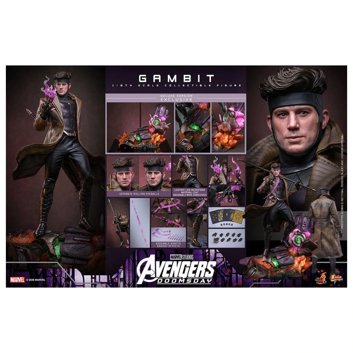 Avengers: Doomsday Film Meisterwerk Action Figur 1/6 Gambit (Deluxe Version) 31 cm Produktfoto