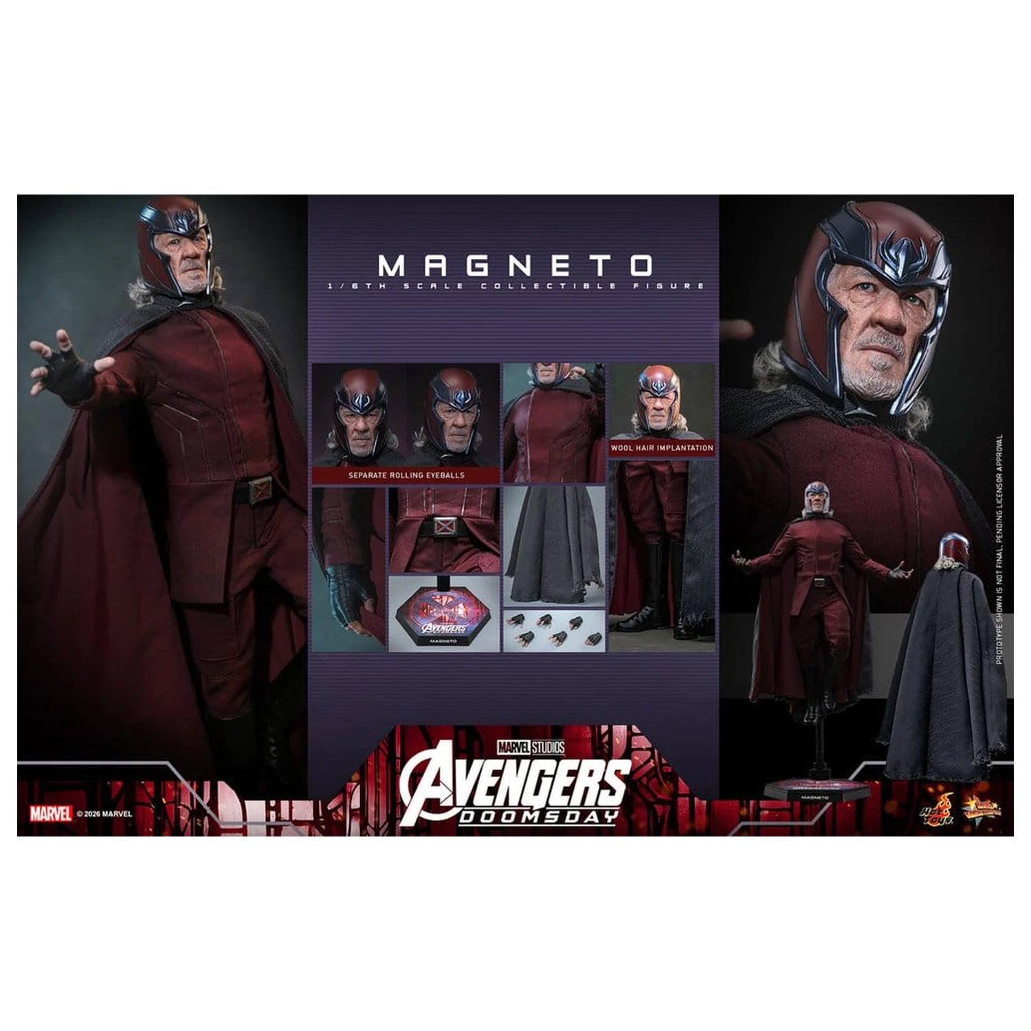 Avengers: Doomsday Film Meisterwerk Action-Figur 1/6 Magneto 30 cm Produktfoto