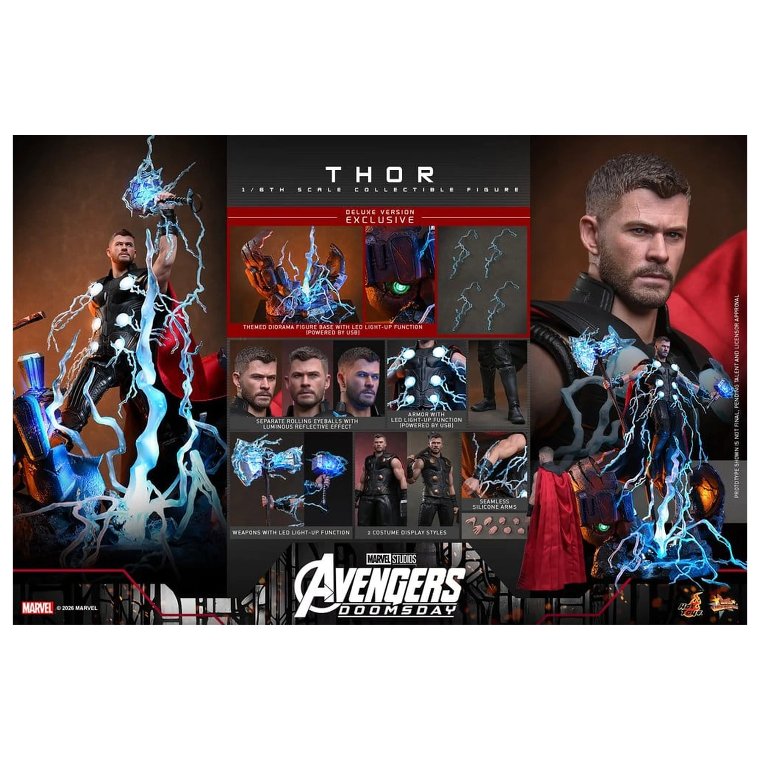 Avengers: Doomsday Movie Meisterstück Action-Figur 1/6 Thor (Deluxe Version) 32 cm Produktfoto