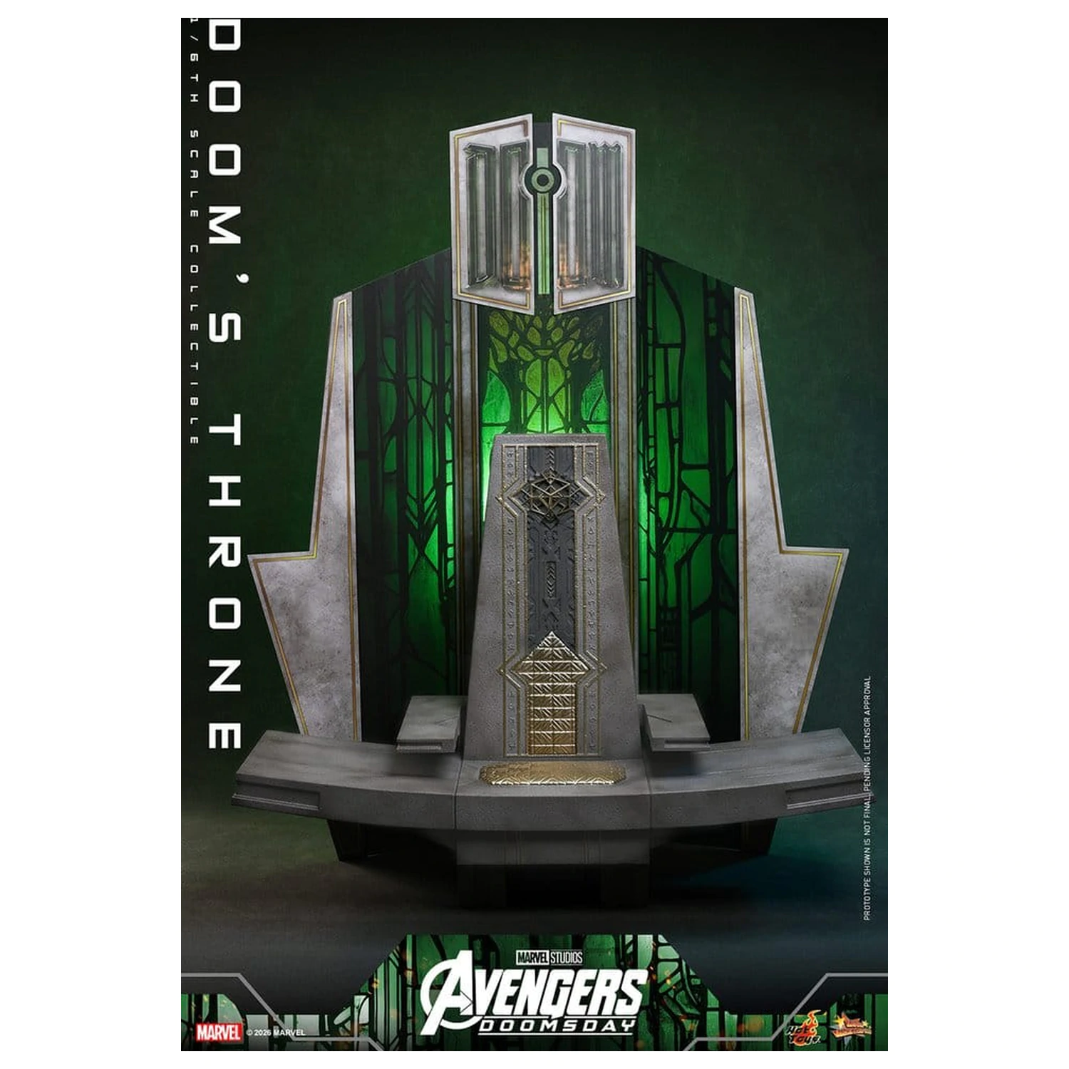 Avengers: Doomsday Movie Masterpiece Actionfigur Zubehör 1/6 Doom's Throne 33 cm Produktfoto