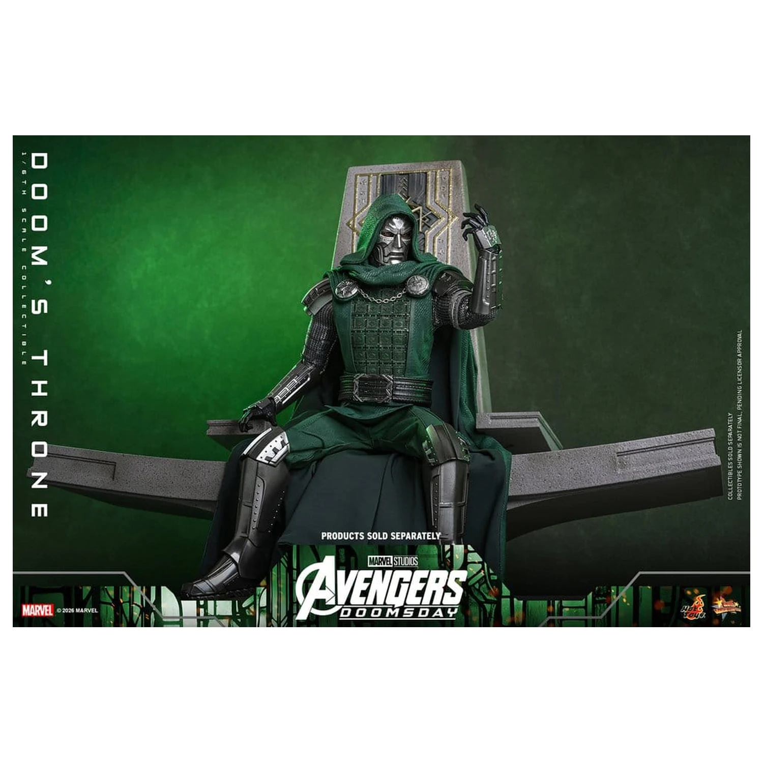 Avengers: Doomsday Movie Masterpiece Actionfigur Zubehör 1/6 Doom's Throne 33 cm Produktfoto