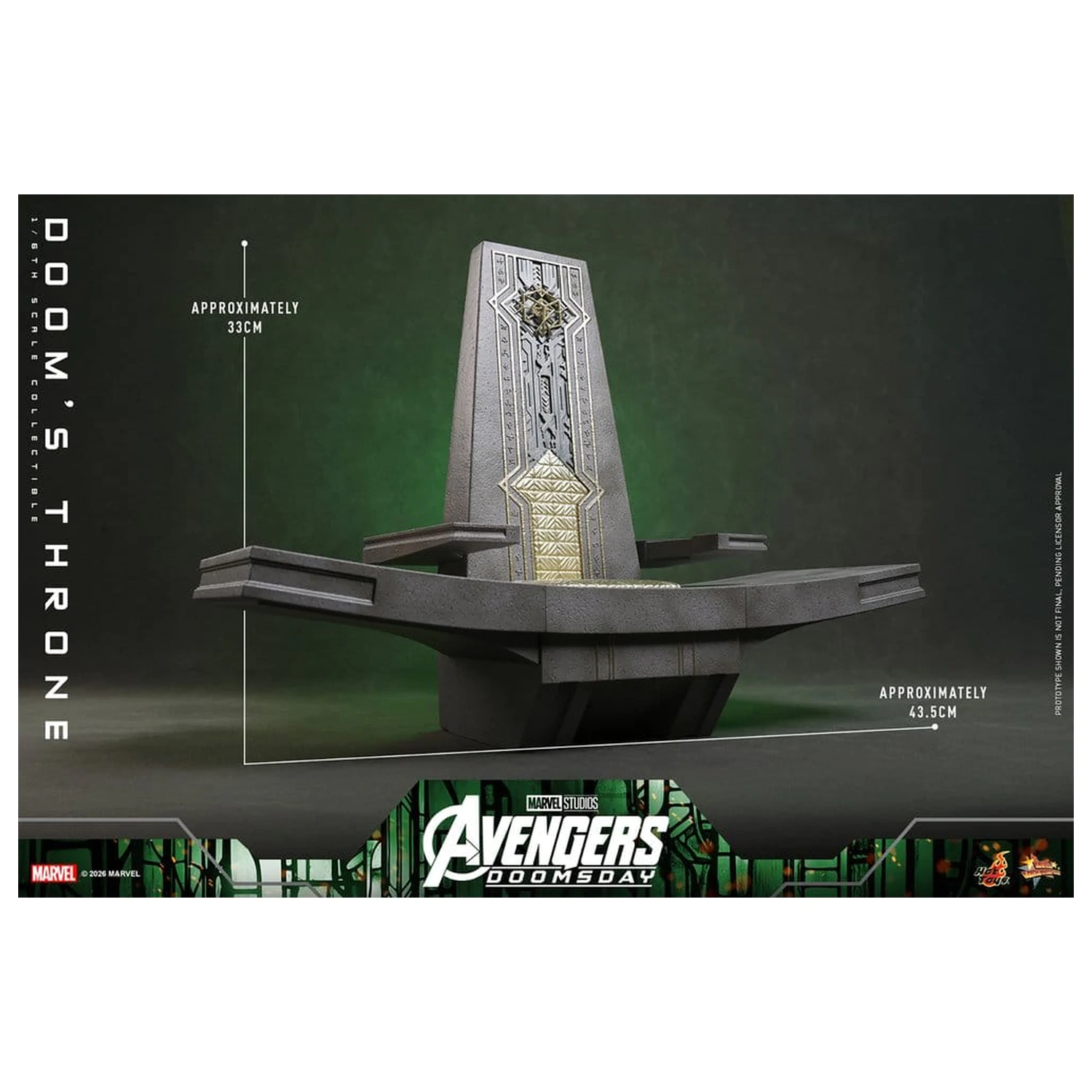 Avengers: Doomsday Movie Masterpiece Actionfigur Zubehör 1/6 Doom's Throne 33 cm Produktfoto