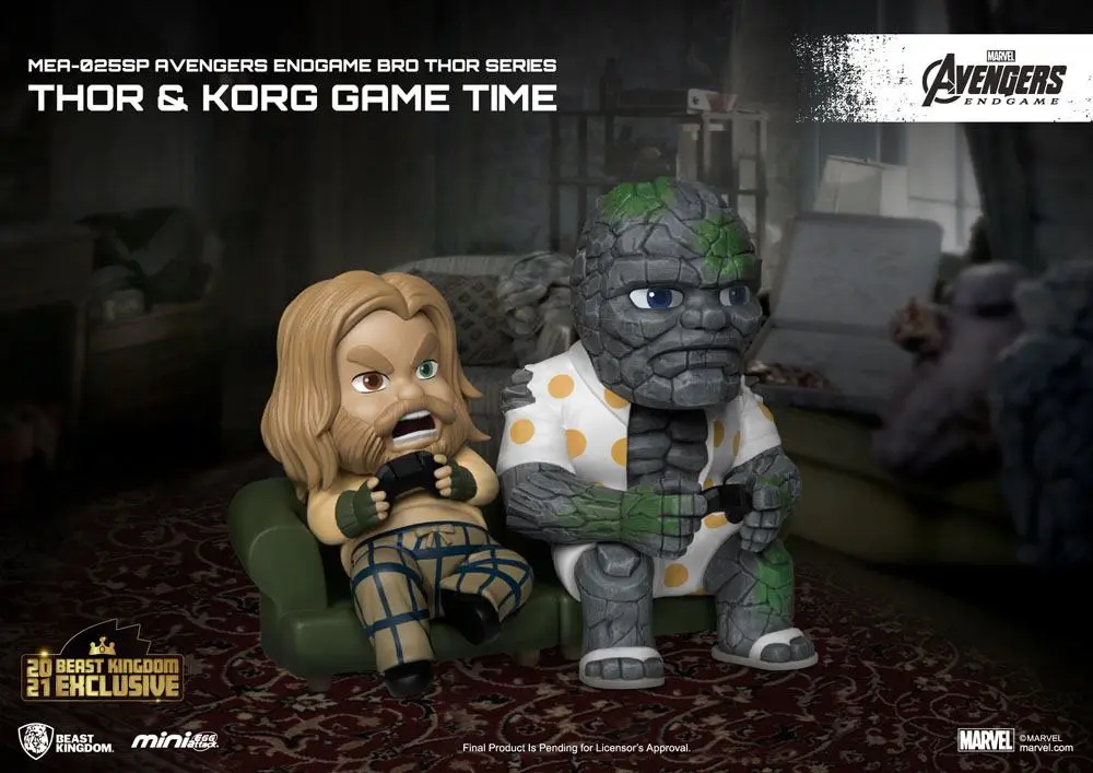 Avengers: Endgame Mini Egg Attack Figur Bro Thor & Korg Game Time heo EMEA Exclusive 8 cm Produktfoto