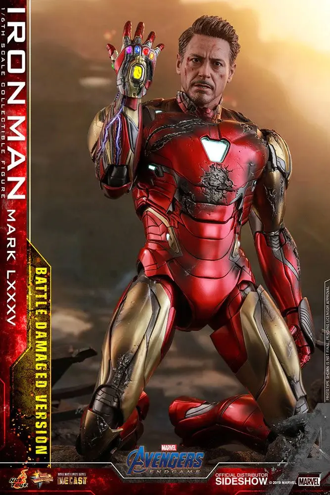Avengers: Endgame MMS Diecast Actionfigur 1/6 Iron Man Mark LXXXV Battle Damaged Ver. 32 cm Produktfoto