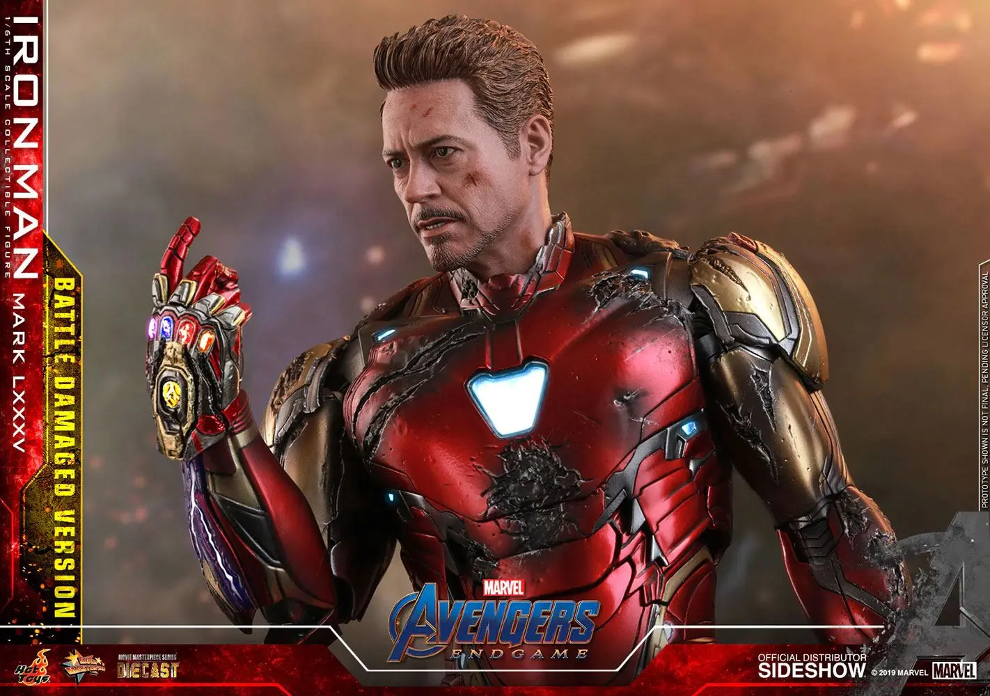 Avengers: Endgame MMS Diecast Actionfigur 1/6 Iron Man Mark LXXXV Battle Damaged Ver. 32 cm Produktfoto