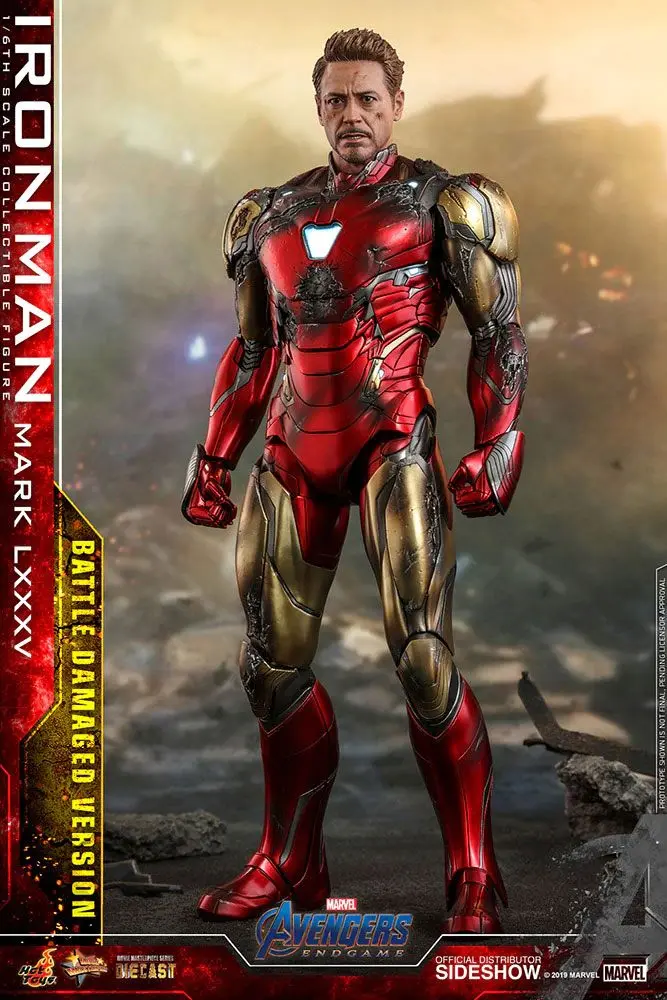 Avengers: Endgame MMS Diecast Actionfigur 1/6 Iron Man Mark LXXXV Battle Damaged Ver. 32 cm Produktfoto