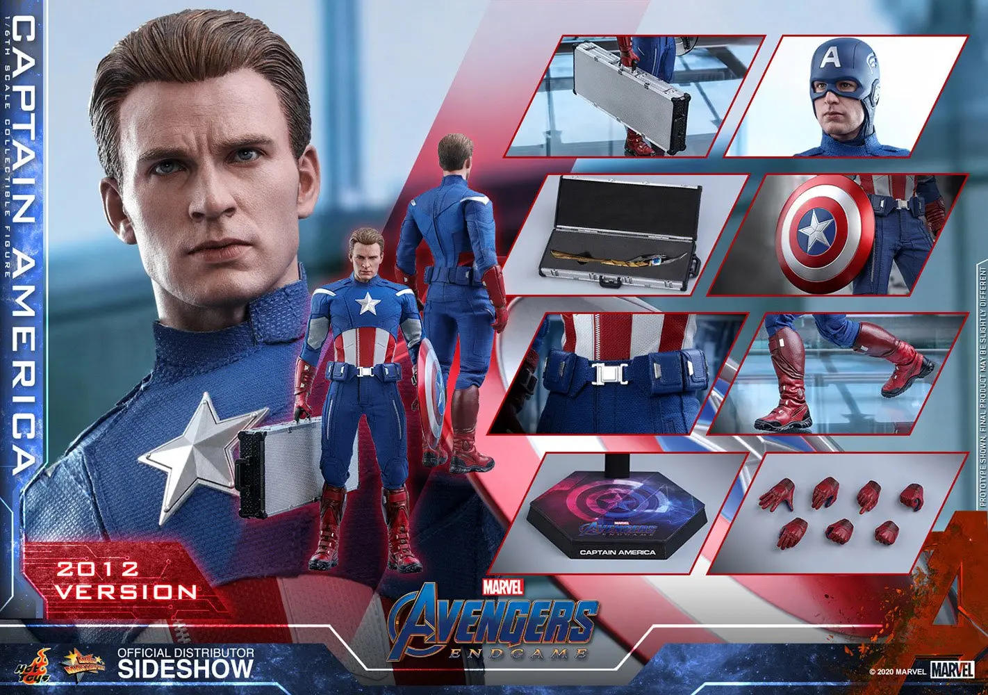 Avengers: Endgame Movie Masterpiece Actionfigur 1/6 Captain America (2012 Version) 30 cm Produktfoto