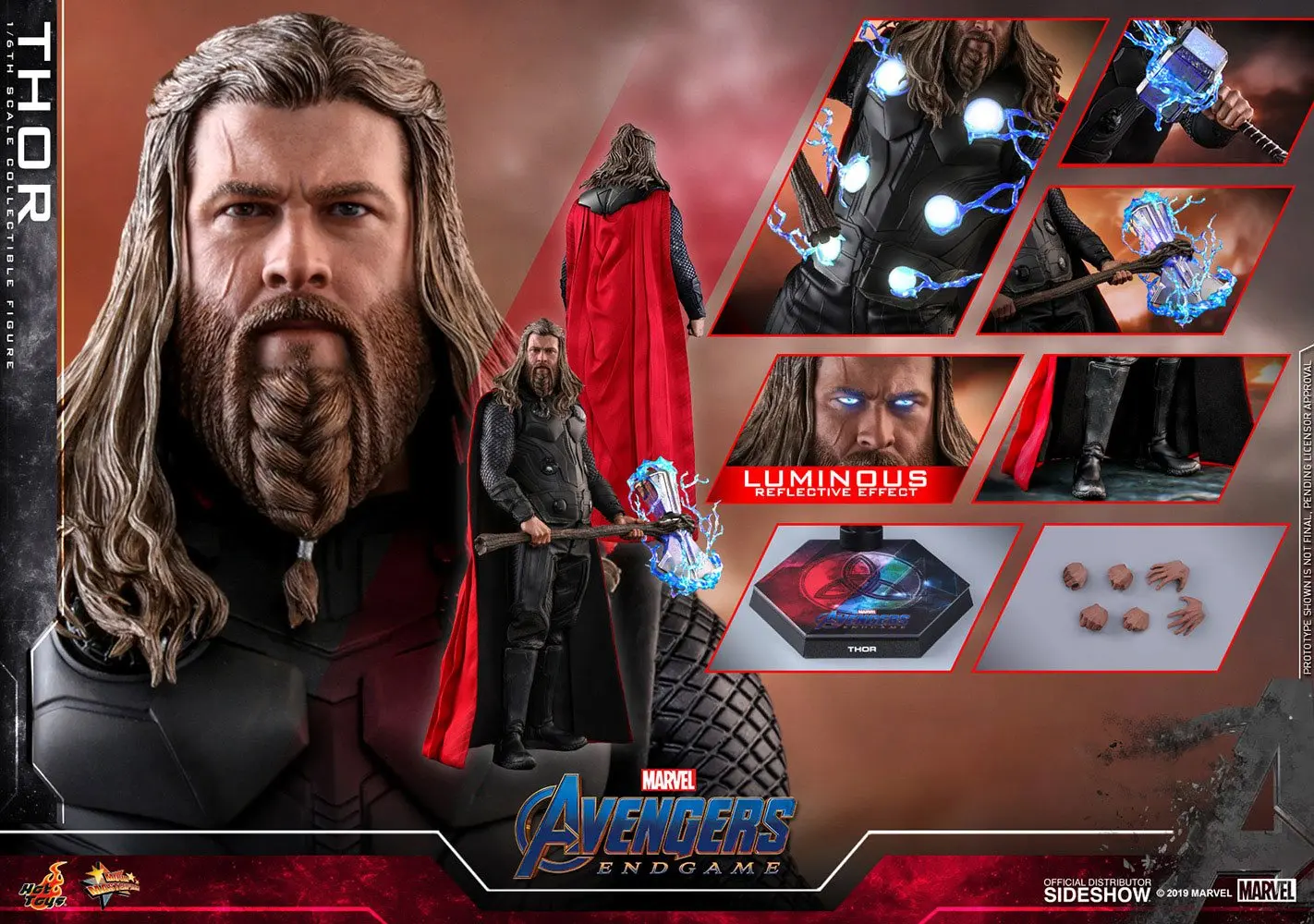 Avengers: Endgame Movie Masterpiece Action Figur 1/6 Thor 32 cm Produktfoto