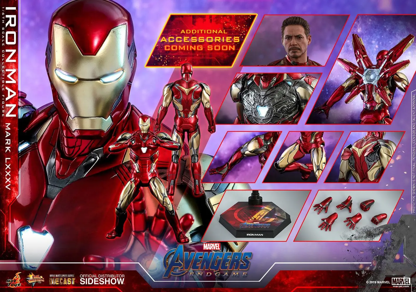 Avengers: Endgame Movie Masterpiece Series Diecast Actionfigur 1/6 Iron Man Mark LXXXV 32 cm termékfotó