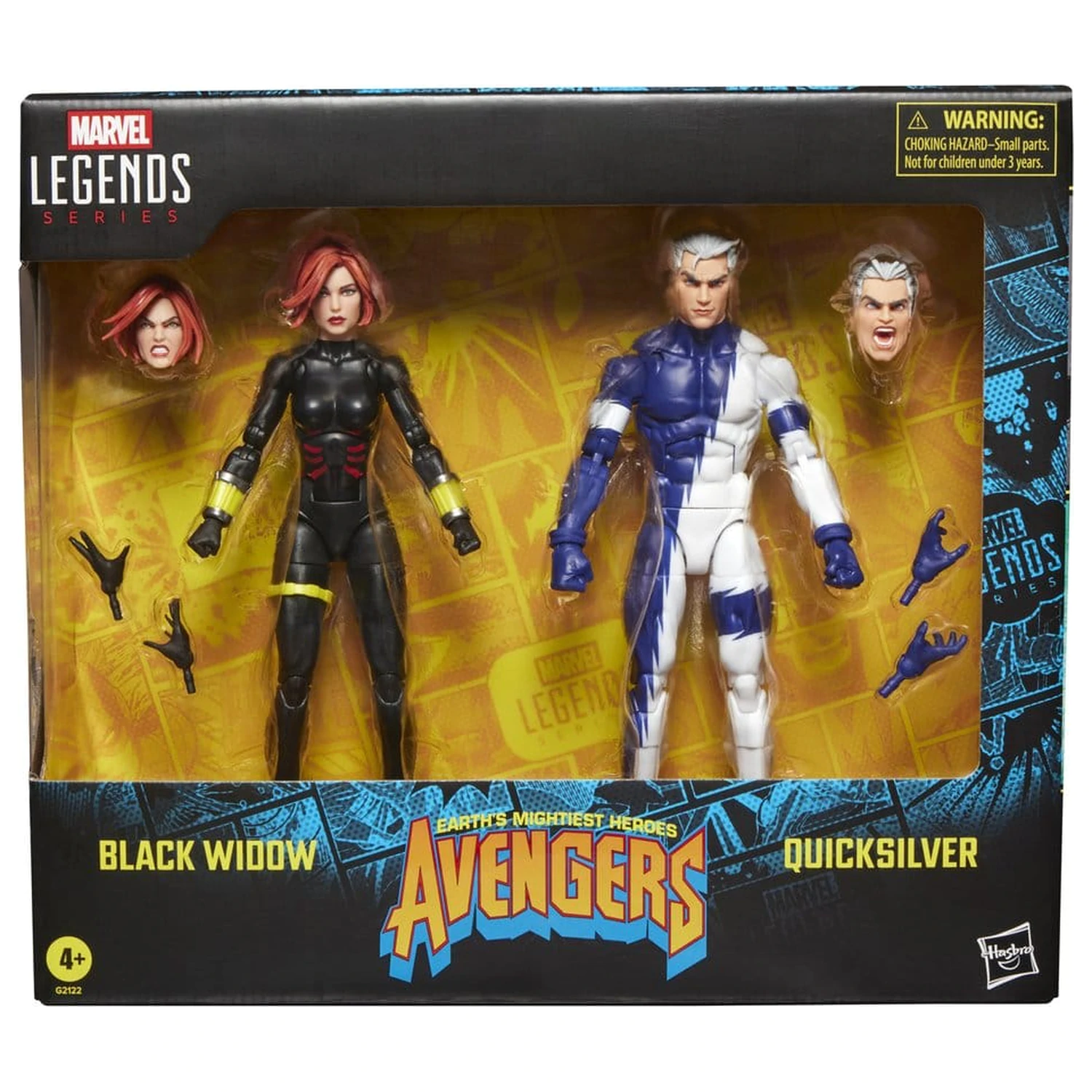 Avengers Marvel Legends Action-Figuren 2er-Pack Black Widow & Quicksilver 15 cm Produktfoto