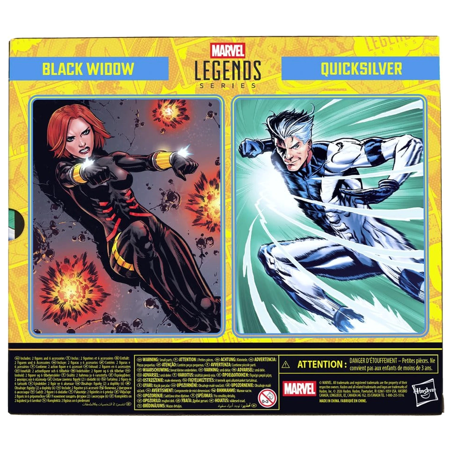 Avengers Marvel Legends Action-Figuren 2er-Pack Black Widow & Quicksilver 15 cm Produktfoto