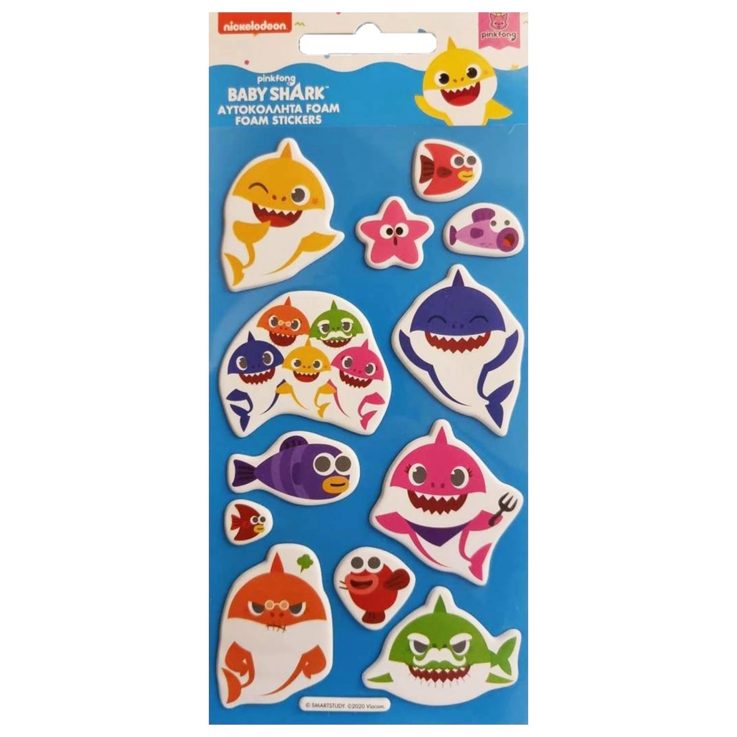 Baby Shark Wassser Puffy Schwamm Aufkleber Set Produktfoto