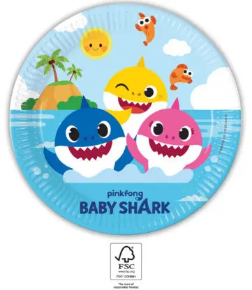 Baby Shark Next Generation Pappteller 8 Stück 23 cm FSC Produktfoto