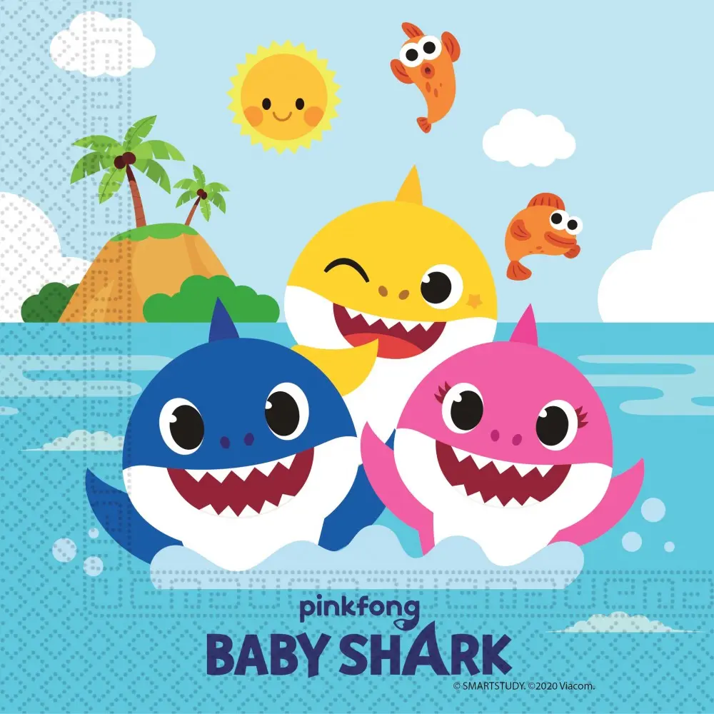 Baby Shark Servietten 20 St. Produktfoto