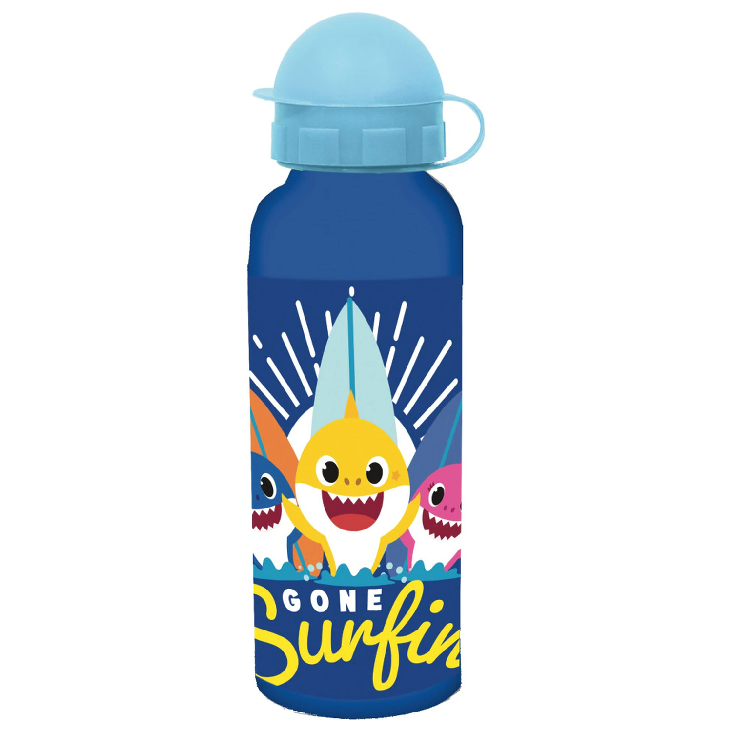 Baby Shark Wave Aluminium Wasserflasche mit Trinkverschluss 520 ml Produktfoto
