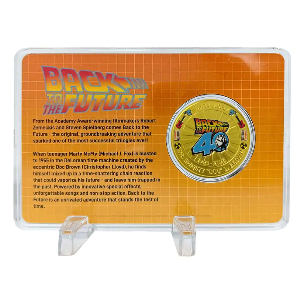 Back To The Future Sammlermünze 40. Jubiläum Limitierte Edition Produktfoto