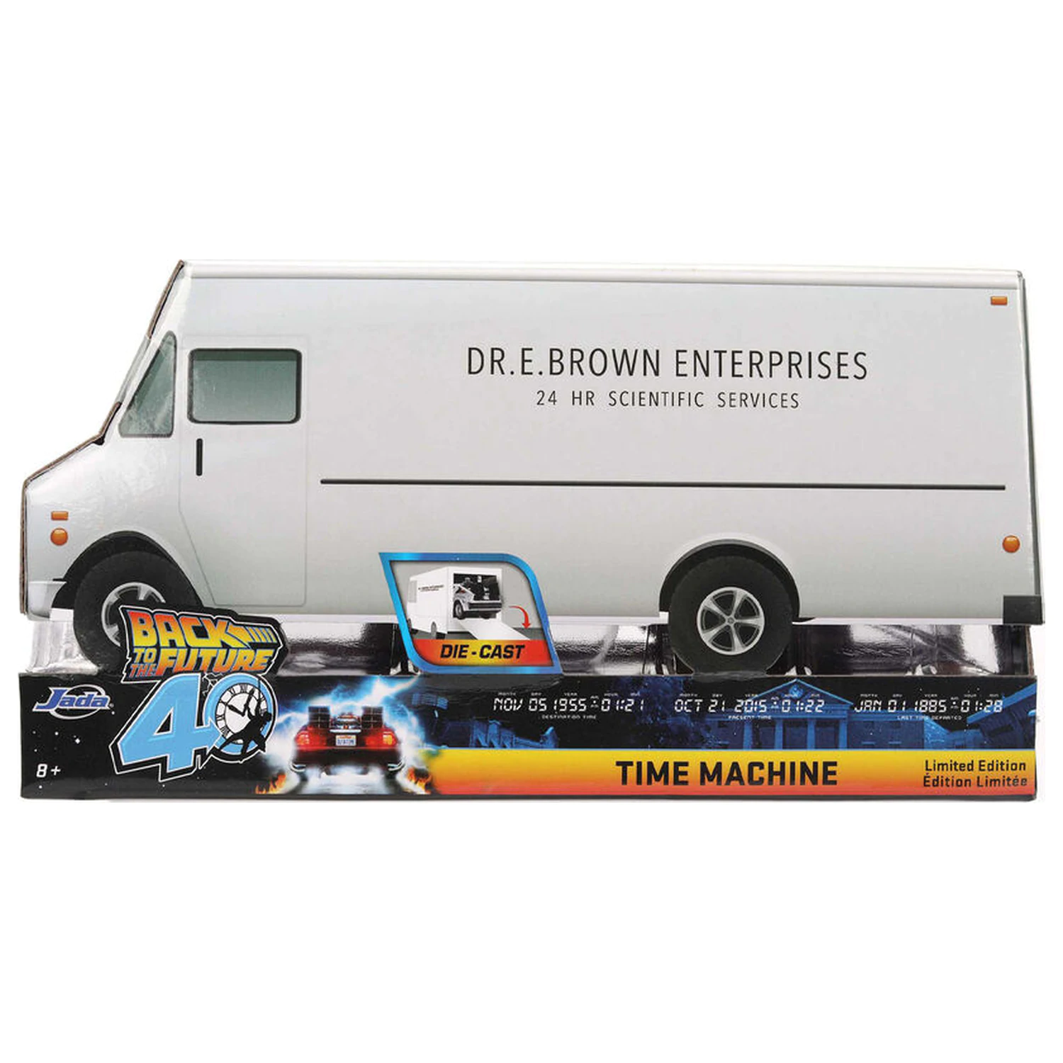 Back to the Future 40th Anniversary Time Machine Ice Effect DeLorean Nachbildung Produktfoto