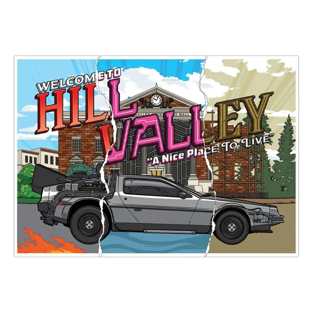 Back To The Future Art Print Hill Valley 40th Anniversary Limited Edition 42 x 30 Zentimeter Produktfoto