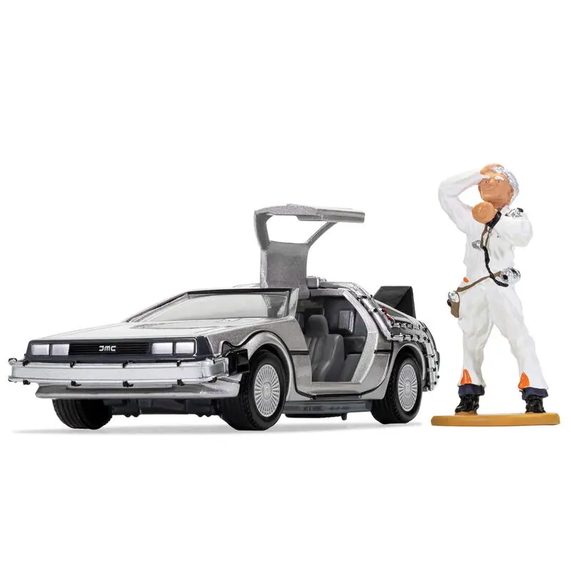 Zurück in die Zukunft Diecast Modell 1/36 DeLorean and Doc Brown Figure termékfotó