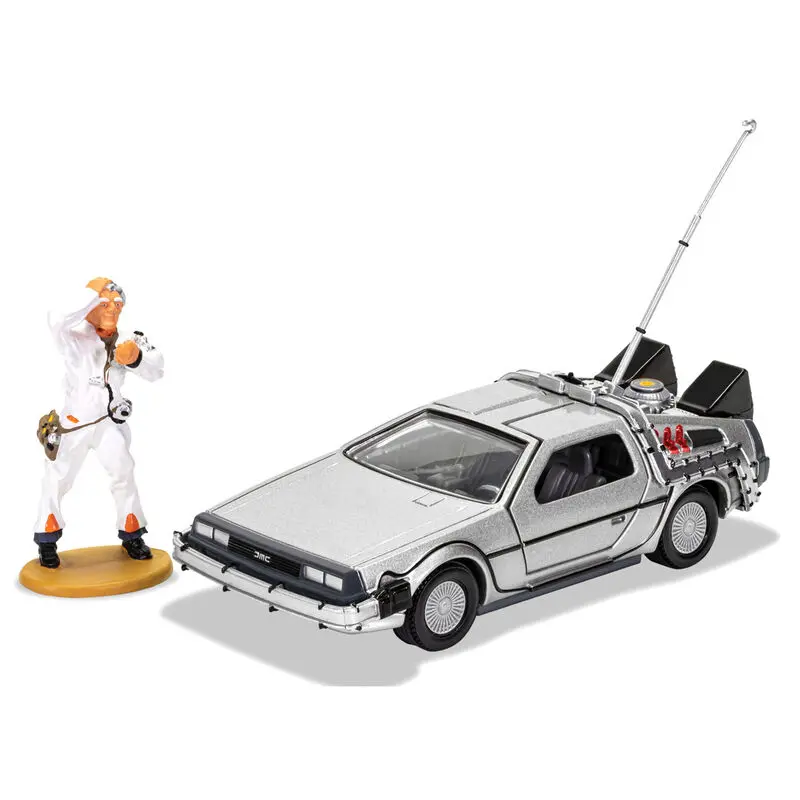 Zurück in die Zukunft Diecast Modell 1/36 DeLorean and Doc Brown Figure termékfotó