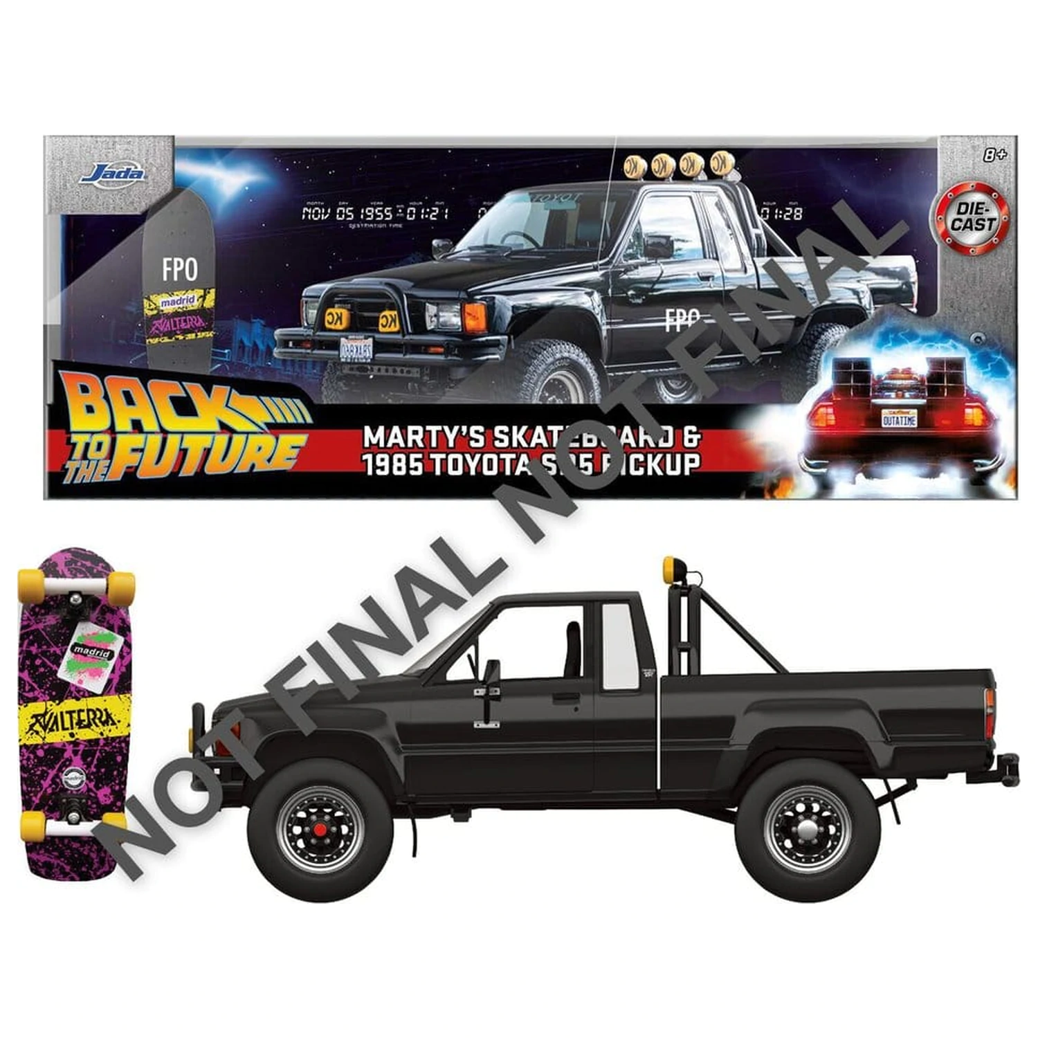 Back to the Future Diecast Modellfahrzeug 1:24 Marty's Skateboard 1985 Toyota Produktfoto