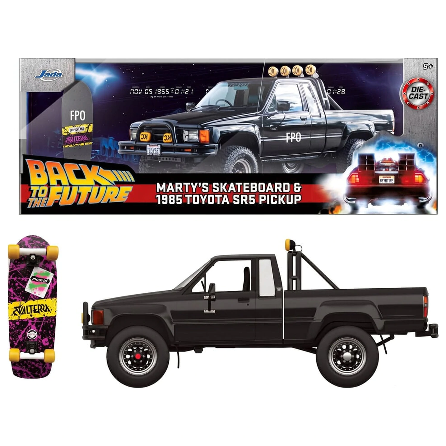Back to the Future Diecast Modellfahrzeug 1:24 Marty's Skateboard 1985 Toyota Produktfoto