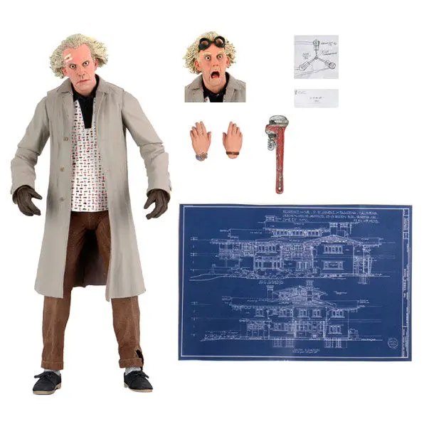 Back to the Future Doc Brown Ultimate Figur 18cm termékfotó