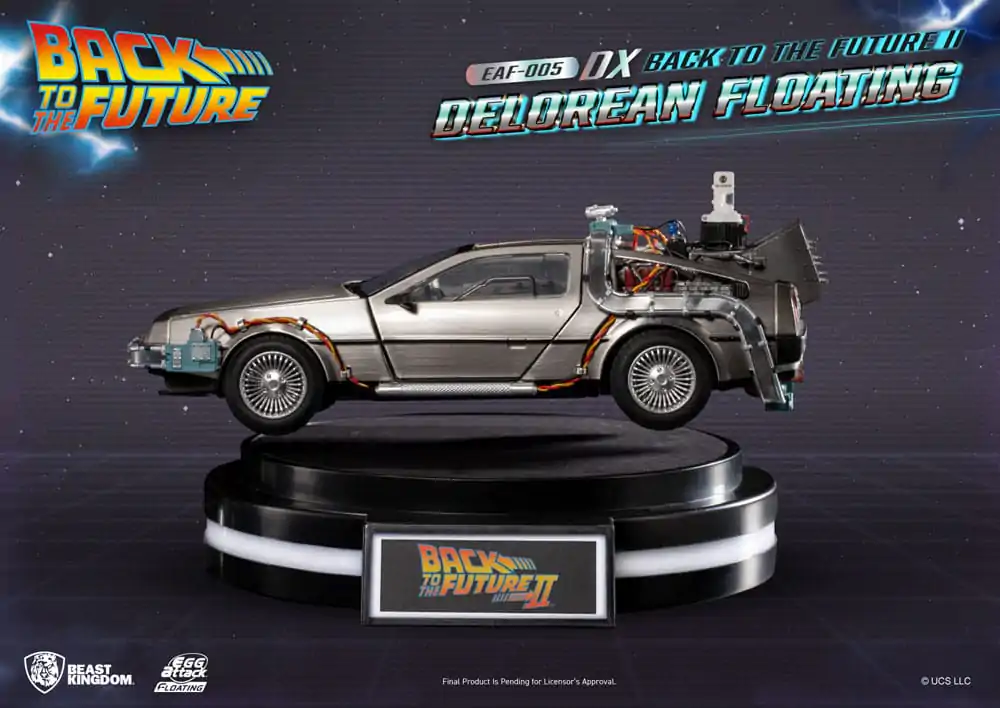 Back to the Future Egg Attack Floating Statue Back to the Future II DeLorean Deluxe Version 20 cm Produktfoto