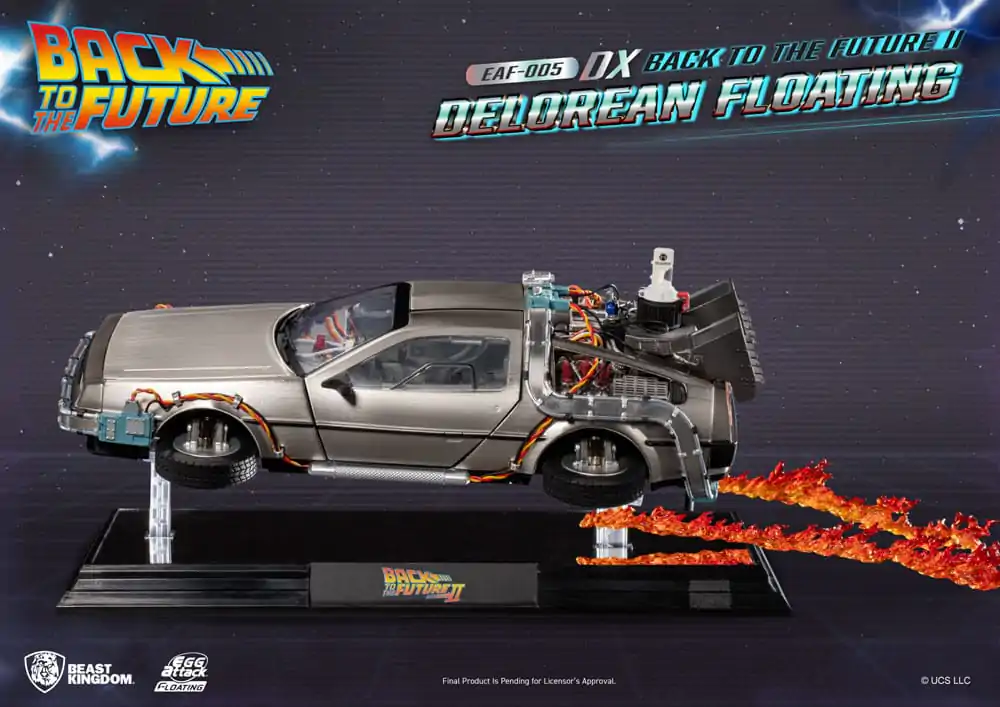 Back to the Future Egg Attack Floating Statue Back to the Future II DeLorean Deluxe Version 20 cm Produktfoto