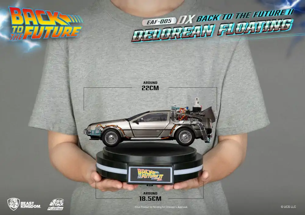 Back to the Future Egg Attack Floating Statue Back to the Future II DeLorean Deluxe Version 20 cm Produktfoto