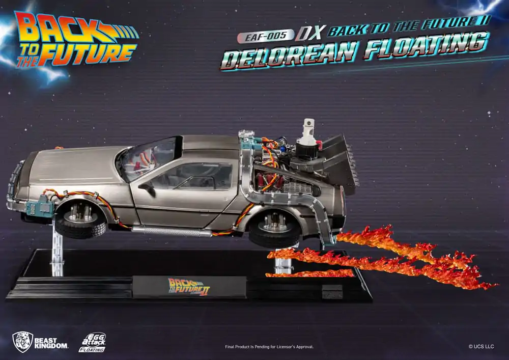 Back to the Future Egg Attack Floating Statue Back to the Future II DeLorean Deluxe Version 20 cm Produktfoto