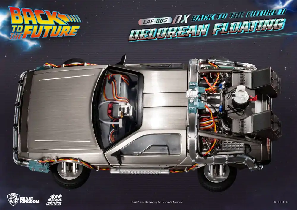 Back to the Future Egg Attack Floating Statue Back to the Future II DeLorean Deluxe Version 20 cm Produktfoto