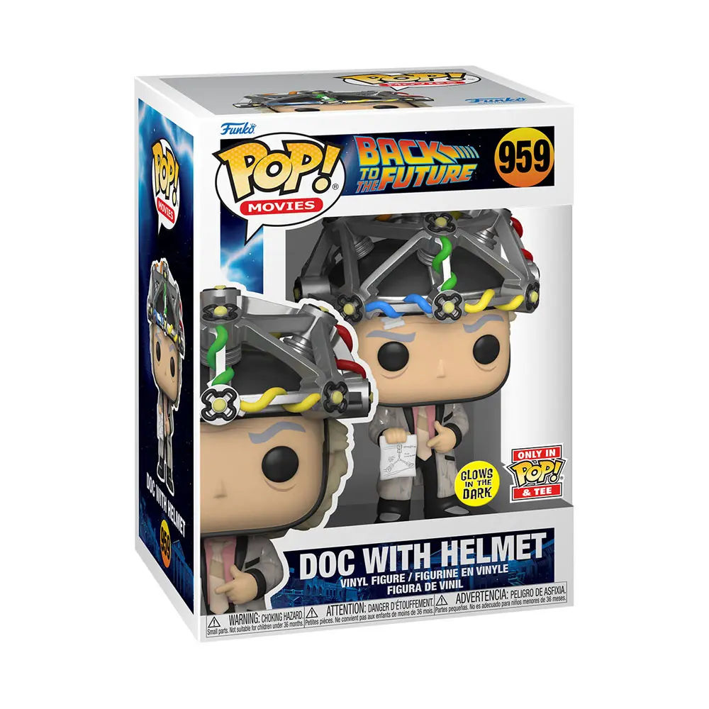 Back to the Future Funko POP! Figur & T-Shirt Set Doc with Helmet termékfotó